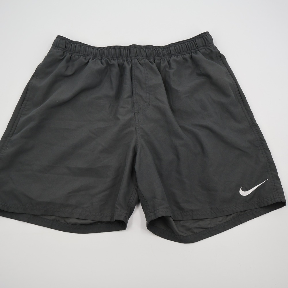 Nike Swim Trunks Mens‎ XL Grey Board Shorts Elastic Waist Mesh Lined Swoosh Y2K